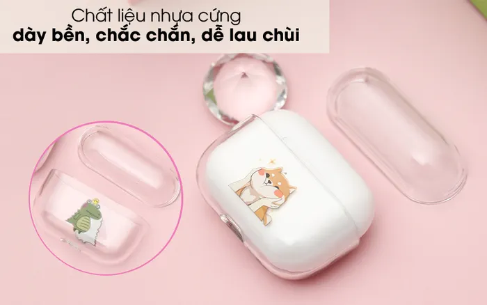 Nhựa cứng trong suốt - Túi đựng AirPods Pro Nhựa cứng trong JM PD01