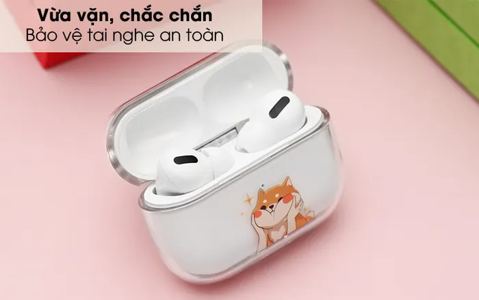 Bảo vệ AirPods chắc chắn - Túi đựng AirPods Pro Nhựa cứng trong JM PD01