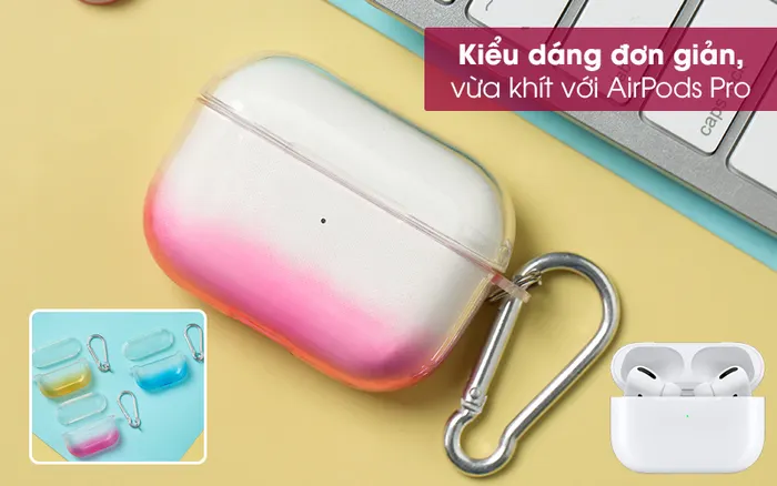 Túi đựng Airpods Pro Nhựa dẻo TPU NAP18 - Kiểu dáng đơn giản, màu sắc thời thượng