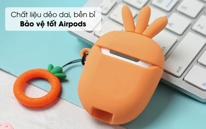 Túi đựng Airpods 1 & 2 Nhựa dẻo Carton Silicone JM - Chất liệu