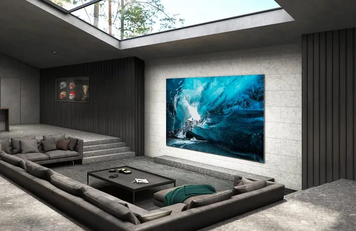 Tivi Samsung Micro LED 4K 99 Inch MNA99MS1A trong không gian