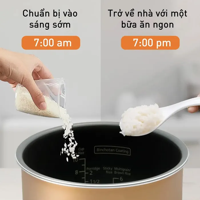 Thời gian nấu được cài đặt sẵn