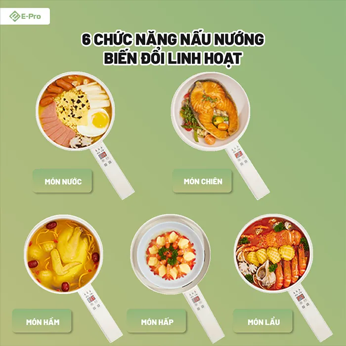 Đa dạng tính năng nấu nướng