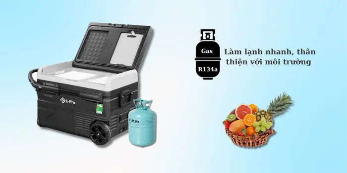 Tủ Lạnh Di Động E-Pro VEP-PF-A-TWW45 sử dụng gas R134a