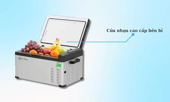Cửa của tủ lạnh di động E-Pro VEP-PF-A-C25 nhựa cao cấp