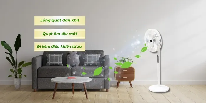 Quạt Đứng Perfect PF-QD310 êm dịu mát, không gây tiếng ồn