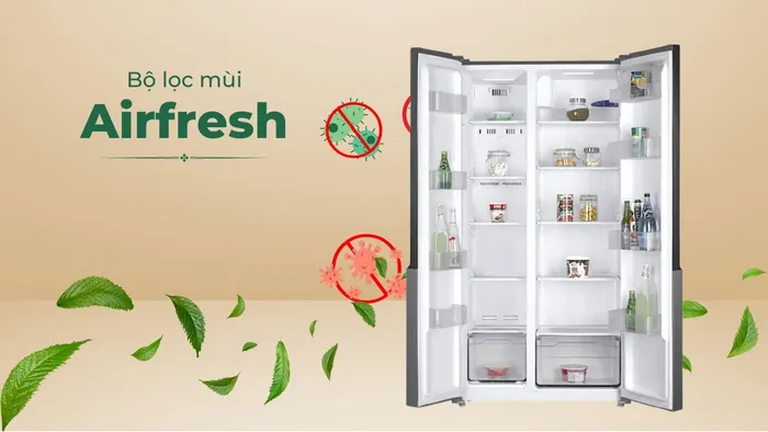 Hệ thống lọc mùi AirFresh giữ cho không gian bên trong tủ luôn sạch sẽ