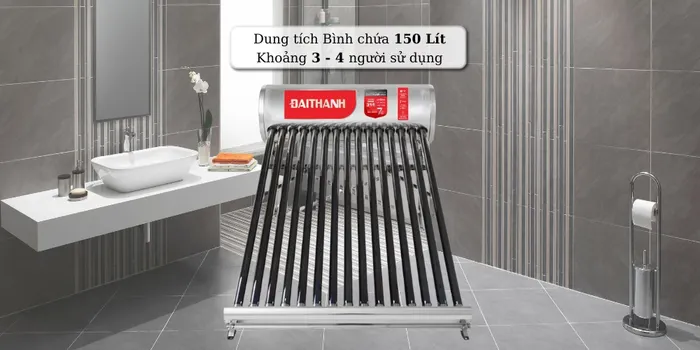 Máy nước nóng năng lượng mặt trời Vigo 58-15 phù hợp cho gia đình 3 - 4 người sử dụng