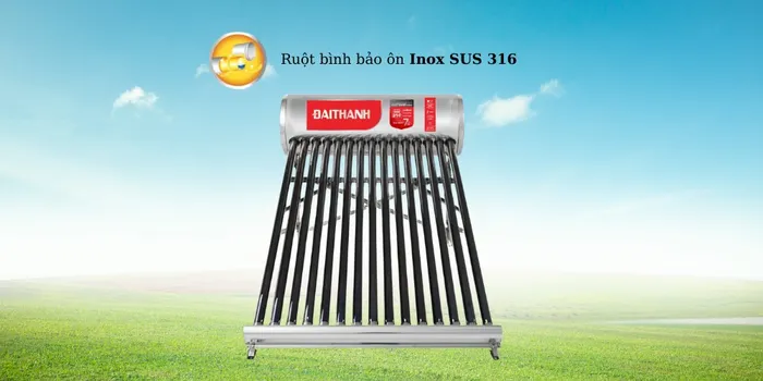 Máy Nước Nóng Đại Thành Vigo 58-15 với ruột bình Inox SUS 316 chống gỉ sét