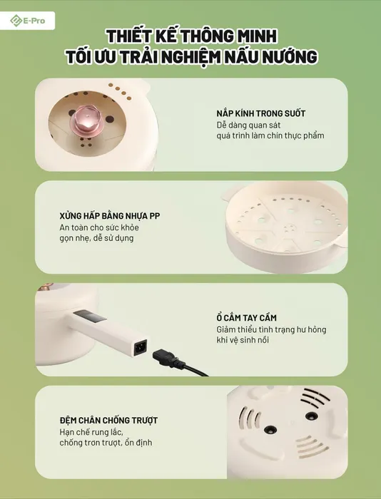 Thiết kế nhỏ gọn, an toàn khi sử dụng