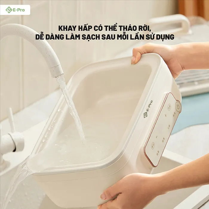 Khay hấp tháo rời dễ vệ sinh