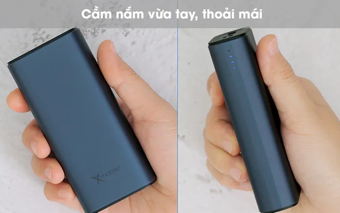 Pin sạc dự phòng Polymer 10.000mAh Type C PD QC3.0 Xmobile PowerSlim PJ JP213 - Cầm thuận tay