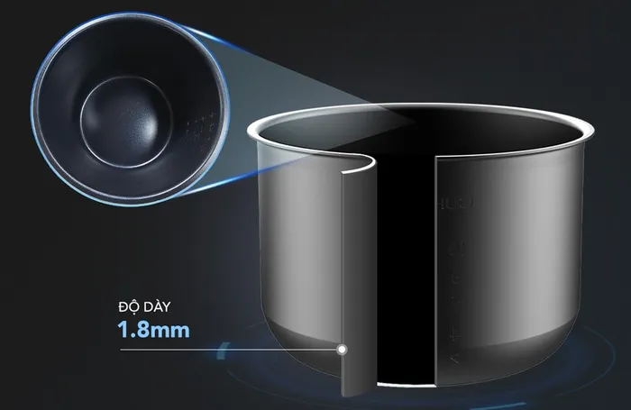 Nồi Áp Suất Điện Funiki HPC6855 5 Lít ngăn ngừa tình trạng bong tróc