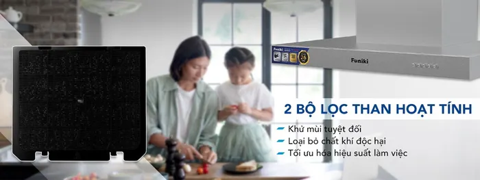 Máy hút mùi Funiki HKH9668 cải thiện không khí trong bếp
