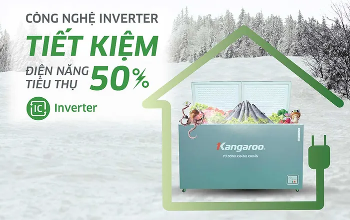 Tủ Đông Mát Kangaroo KGFZA415IG2 mang đến hiệu quả tiết kiệm điện