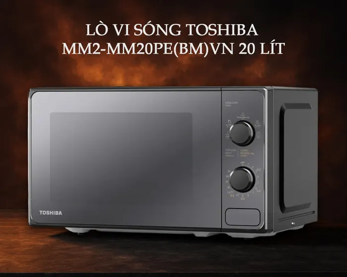 Thiết kế hiện đại của Lò Vi Sóng Toshiba MM2-MM20PE(BM)VN 