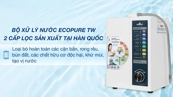 Bộ tiền lọc - Máy lọc nước điện giải ion kiềm Robot IonStar 11X 2 lõi 11 tấm điện cực