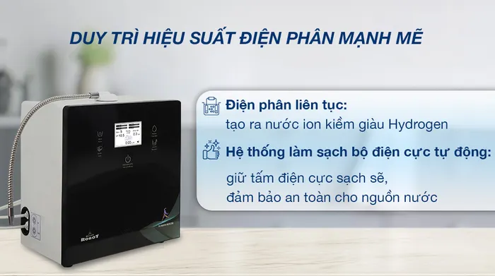 Máy lọc nước điện giải ion kiềm Robot IonPrince 37X - Điện phân liên tục