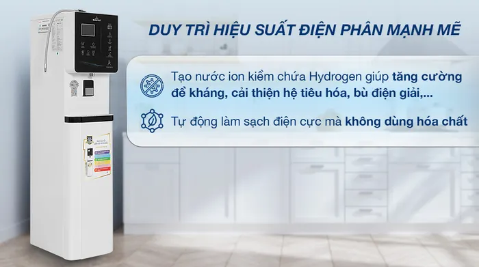 Máy lọc nước điện giải ion kiềm nóng nguội lạnh ROBOT IonKing 511X 6 lõi 5 tấm điện cực - Điện phân