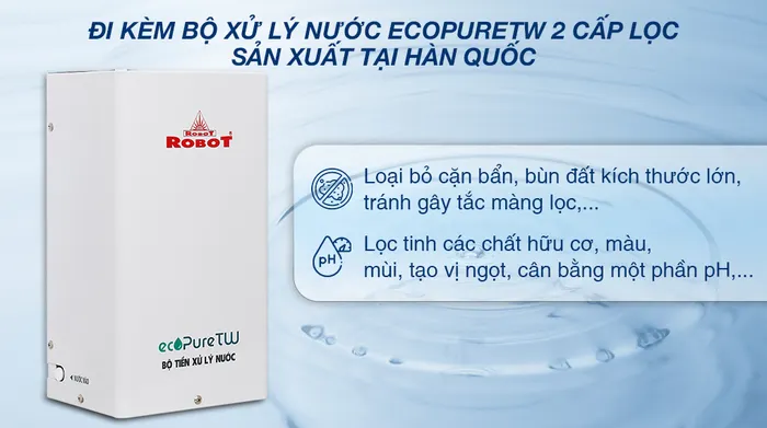 Máy lọc nước điện giải ion kiềm nóng nguội lạnh Robot IonQueen 1113X - Bộ xử lý nước