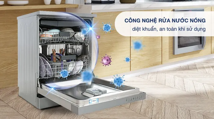 Rửa nước nóng Máy rửa chén độc lập Beko DFN28424X