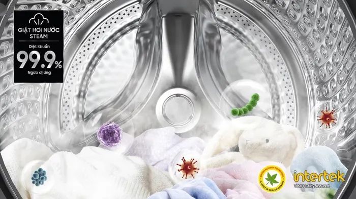 Công nghệ giặt hơi nước Hygiene Steam của Samsung WW10DB7U34GBSV