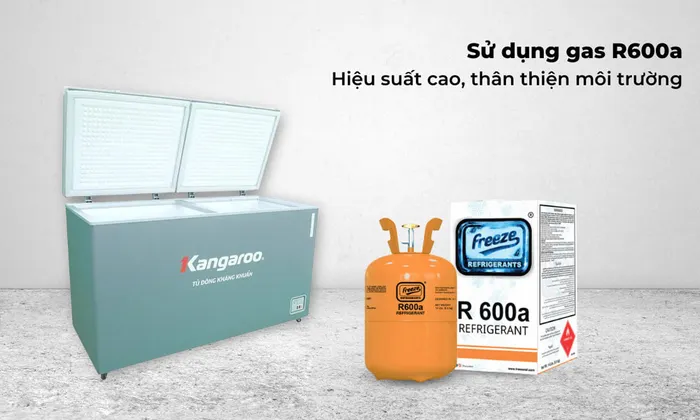 Tủ Đông Kangaroo Inverter 375 Lít KGFZC375IG1 sử dụng gas R600a