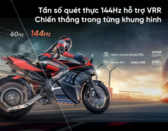 Tần số quét thực 144Hz hỗ trợ VRR Tivi Hisense ULED MiniLED 4K 55 Inch 55U6Q