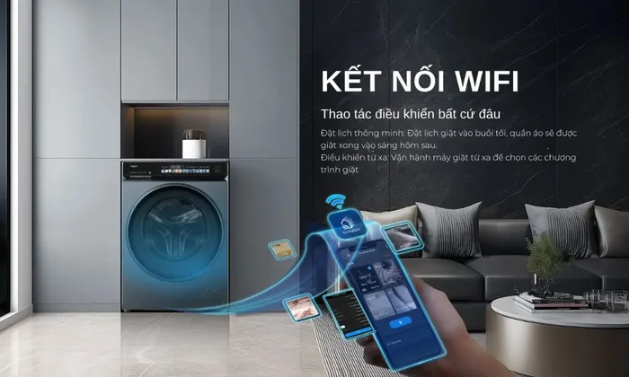 Kết nối Wi-Fi để điều khiển Máy giặt Aqua AW10-B4377U1L(GN)