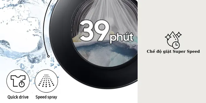 Chế độ Super Speed của Samsung WW10DB7U34GBSV