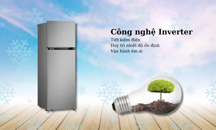 Tủ lạnh LG LTB26SVM này được trang bị công nghệ Inverter