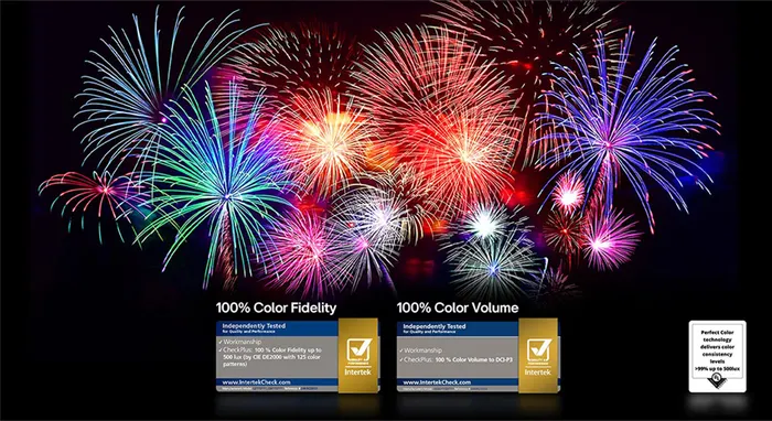 Tivi LG OLED evo OLED55C5PSA chứng nhận dải màu 100% theo chuẩn DCI-P3