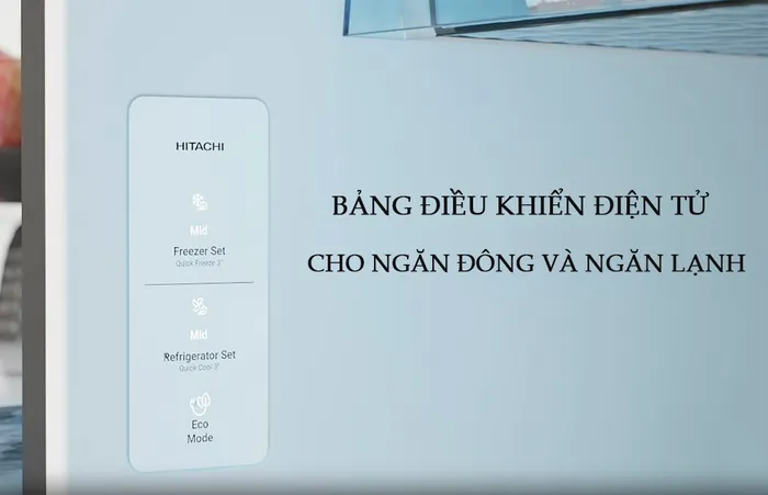 Bảng điều khiển điện tử của Tủ Lạnh Hitachi HRTN6408SGBKVN 
