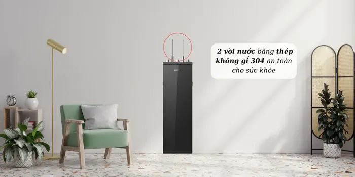 2 vòi nước bằng thép không gỉ 304 trên Philips ADD8912/74