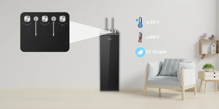 Máy lọc nước RO Philips ADD8913/74 tích hợp nước nóng lạnh nguội tiện lợi