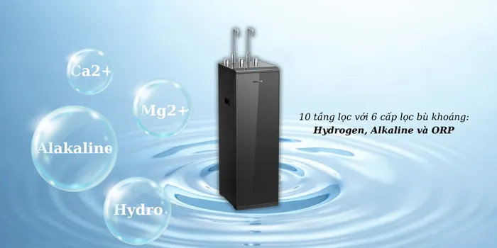 10 tầng lọc với 6 cấp lọc bù khoáng trên Philips ADD8912/74