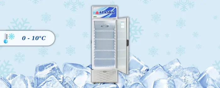 Tủ mát LC-335 có nhiệt độ ngăn mát 0 – 10 độ C 