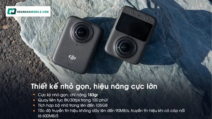 Thiết kế tổng thế nhỏ gọn, tinh tế.