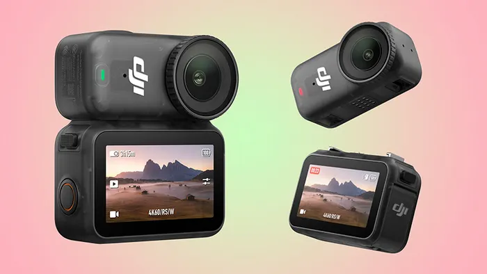 Thiết kế siêu nhẹ, dễ đeo của camera DJI Osmo Nano.