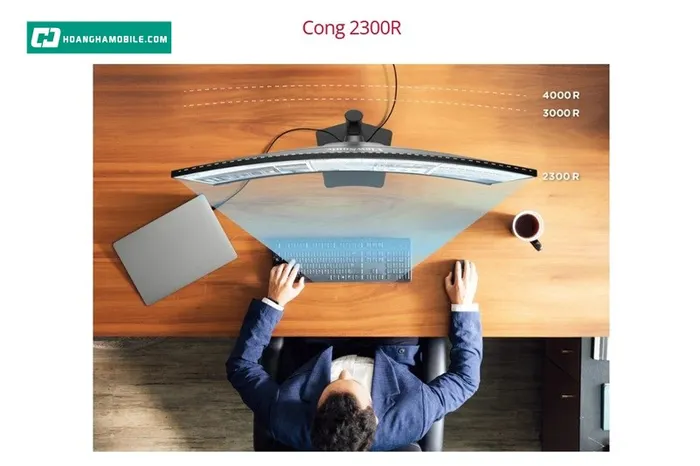 Màn hình cong 2300R với 38 inch.