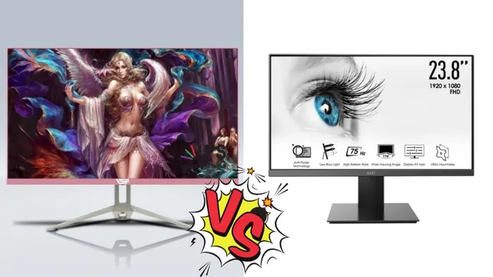100Hz VSP V2408S so với chỉ 75Hz của MSI PRO MP241X
