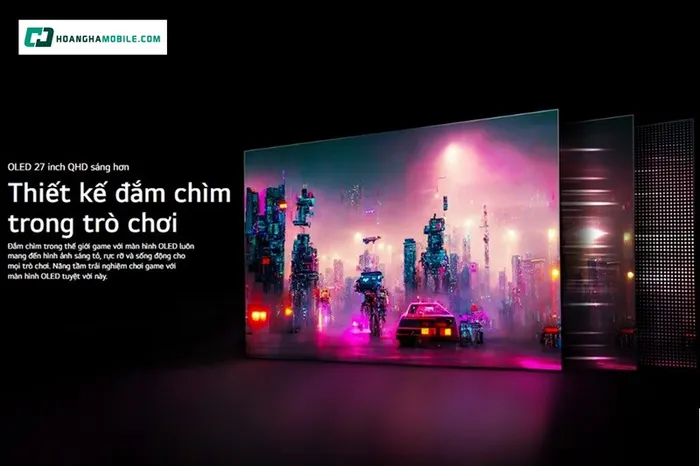 Hiển thị sắc nét, màu sắc sống động.