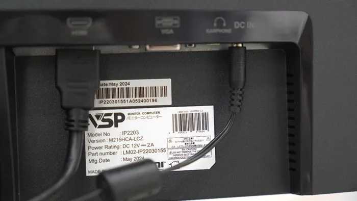 Cổng kết nối của màn hình VSP.