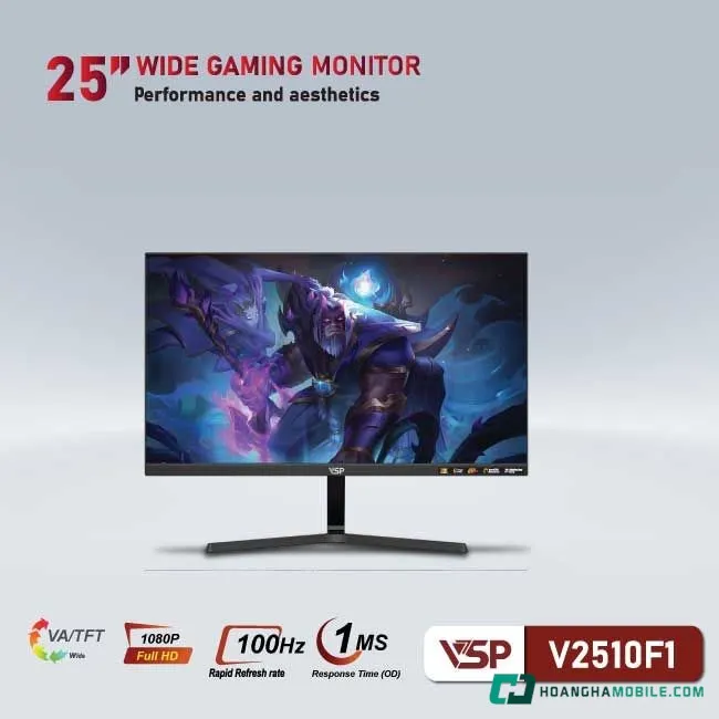 Màn hình VSP V2510F1 là một lựa chọn tuyệt vời cho những ai cần một màn hình 24.5 inch Full HD với các thông số ấn tượng