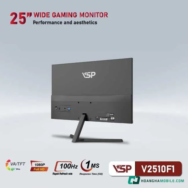 Chất lượng hiển thị vượt trội với tấm nền VA của màn hình VSP V2510F1
