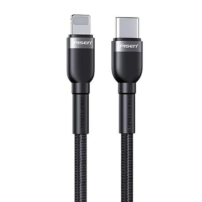 Pisen Zinc Alloy Braided 1m cáp sạc bọc dù độ bền cao