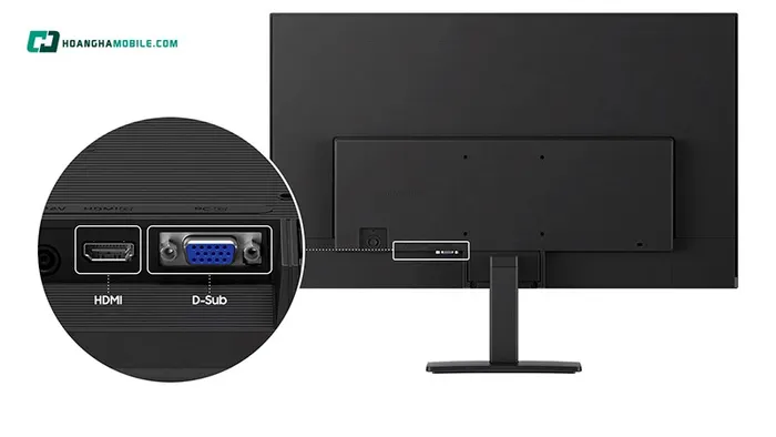 Màn hình Samsung LS27D300GAEXXV được trang bị hệ thống kết nối đa dạng