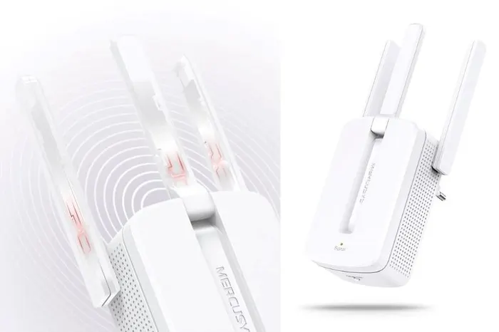 tích hợp công nghệ MIMO cho bộ mở rộng và 3 ăng ten ngoài 5dBi