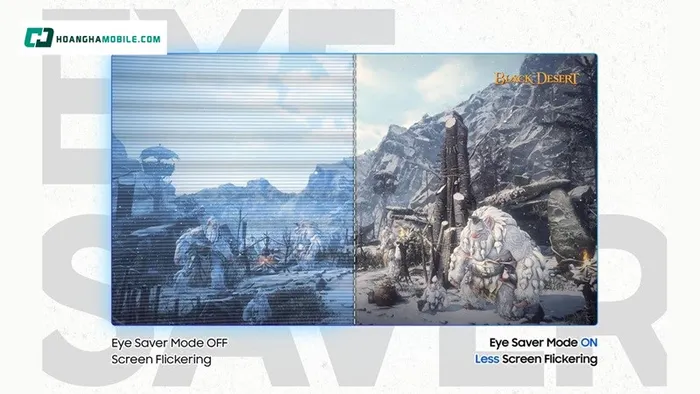 Màn hình Samsung Odyssey G3 G30D LS24DG302EEXXV còn hỗ trợ Flicker Free chống nhấp nháy và Eye Saver Mode