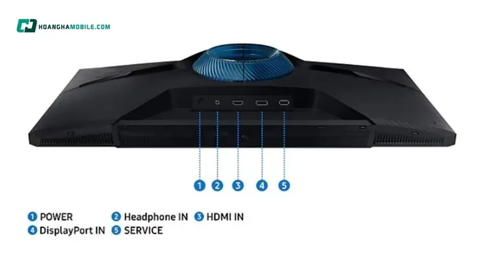 Màn hình Samsung Odyssey G3 G30D LS24DG302EEXXV được trang bị các cổng kết nối phổ biến